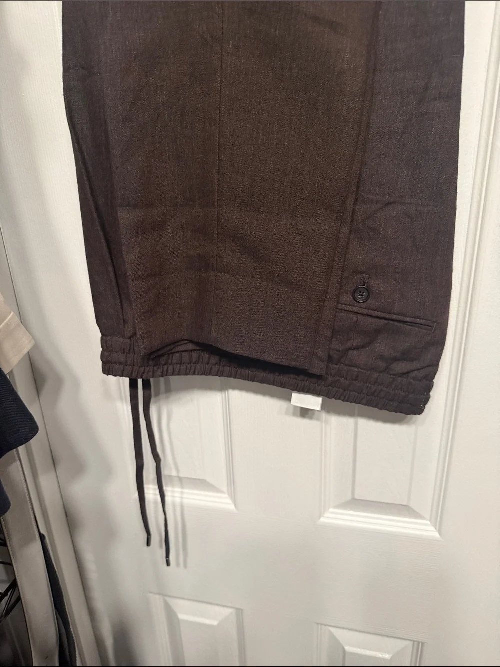 Banana Republic Dark Brown Lightweight Shirt Jacket with Matching Pants. Linen